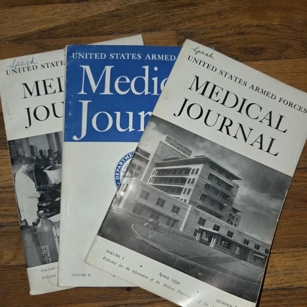 1950 1951 US Armed Forces Medical Journal Lot - Set of 3 Military Ephemera